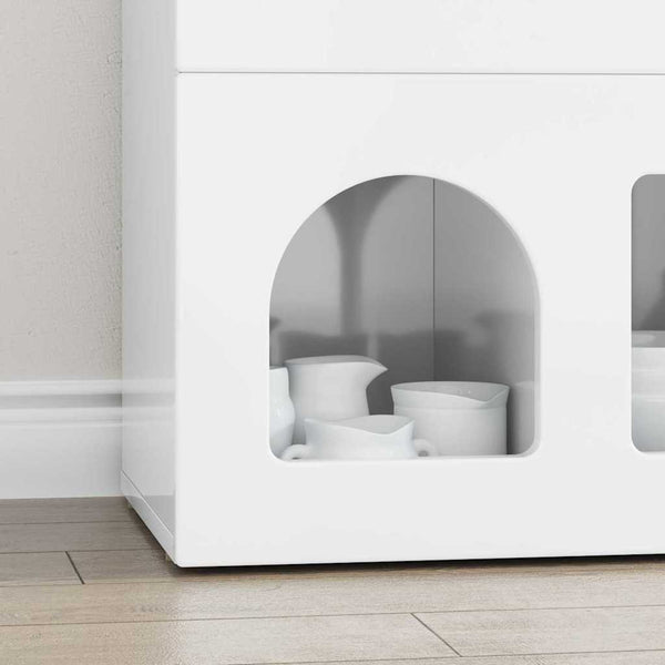 Hochglanz Weißes Sideboard 80,5 cm