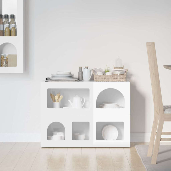 Hochglanz Weißes Sideboard 80,5 cm
