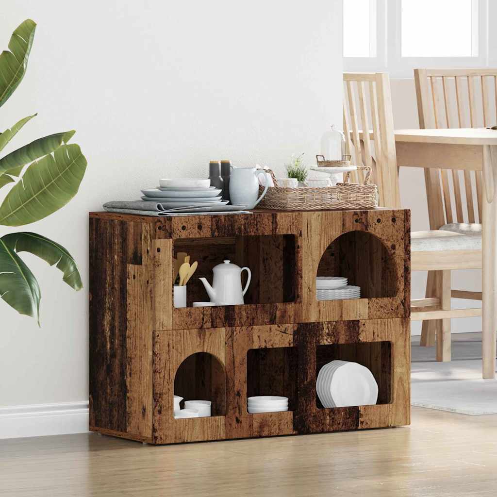 vidaXL Commode en aggloméré recyclé 80,5 x 35 x 59 cm