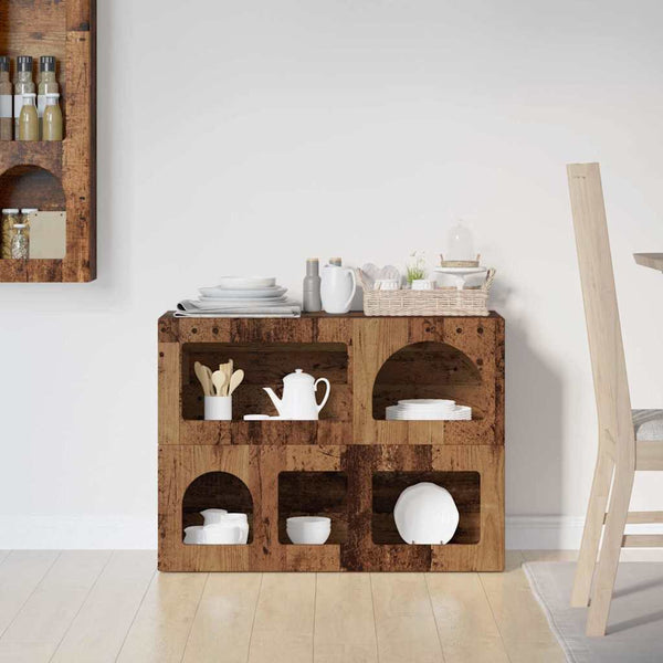 vidaXL Commode en aggloméré recyclé 80,5 x 35 x 59 cm