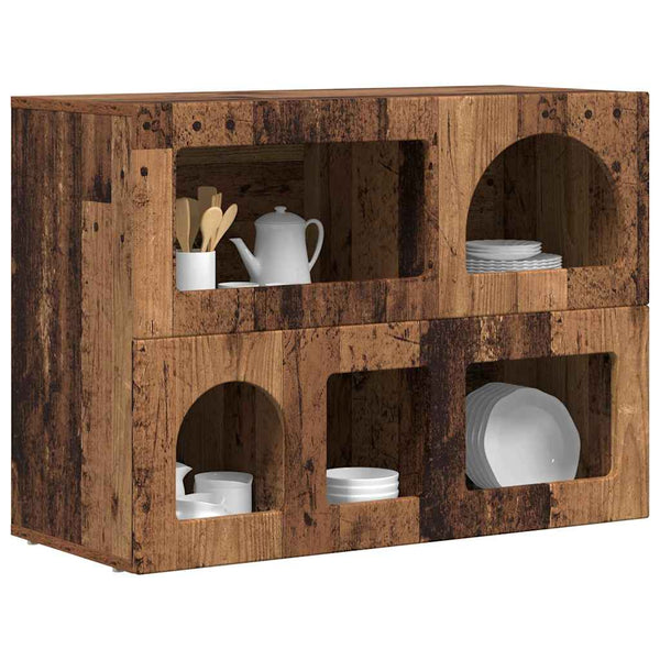 vidaXL Commode en aggloméré recyclé 80,5 x 35 x 59 cm