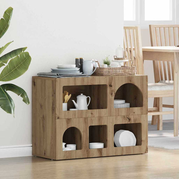 vidaXL Buffet Chêne Artisan 80,5 x 35 x 59 cm Bois d'ingénierie