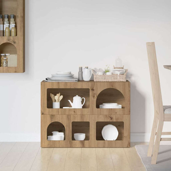 vidaXL Buffet Chêne Artisan 80,5 x 35 x 59 cm Bois d'ingénierie