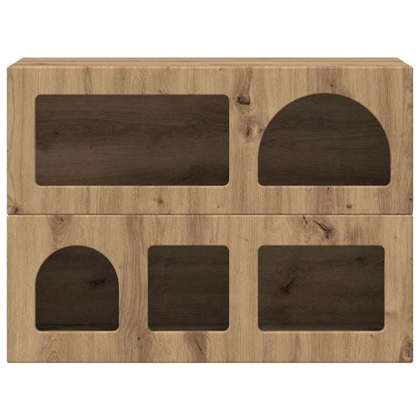 vidaXL Buffet Chêne Artisan 80,5 x 35 x 59 cm Bois d'ingénierie