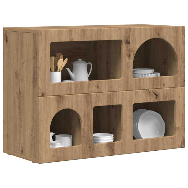 vidaXL Buffet Chêne Artisan 80,5 x 35 x 59 cm Bois d'ingénierie
