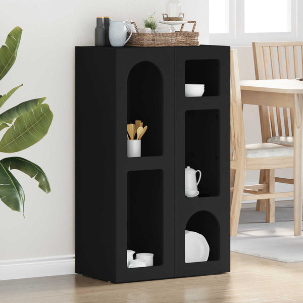 vidaXL Buffet noir 59 x 35 x 100,5 cm Aggloméré