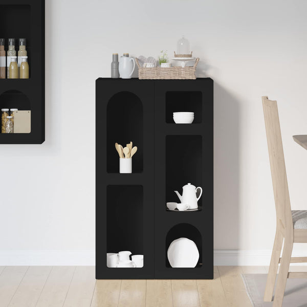 vidaXL Buffet noir 59 x 35 x 100,5 cm Aggloméré