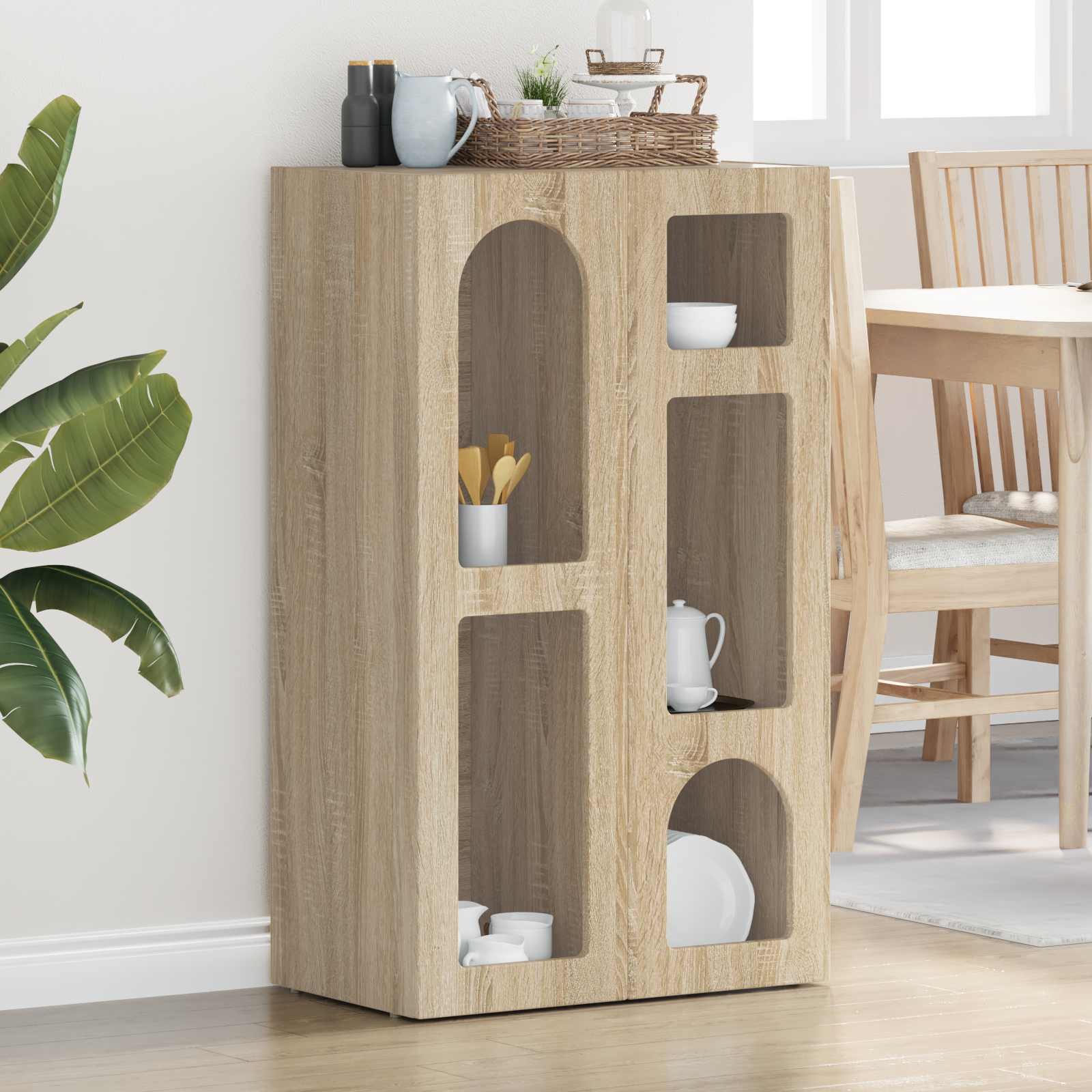 vidaXL Buffet chêne Sonoma 59 x 35 x 100,5 cm bois d'ingénierie