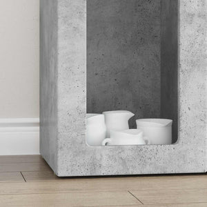 vidaXL Buffet Gris Ciment 59 x 35 x 100,5 cm Bois d'ingénierie