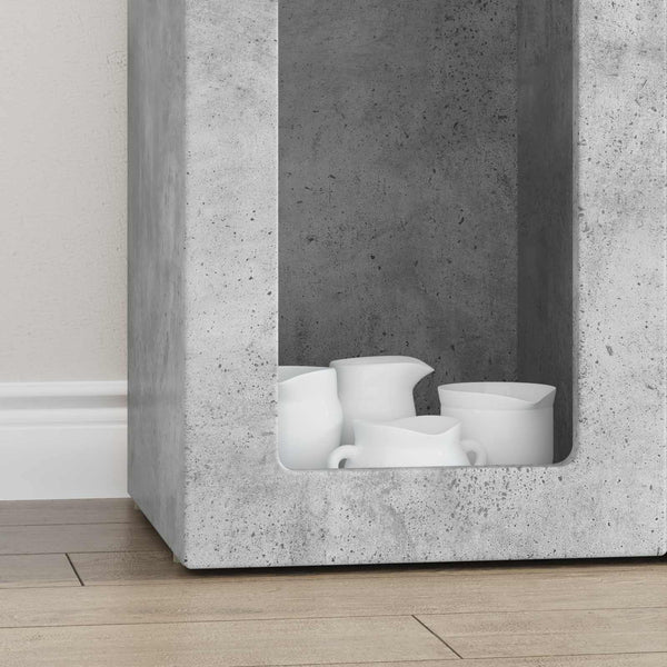 vidaXL Buffet Gris Ciment 59 x 35 x 100,5 cm Bois d'ingénierie