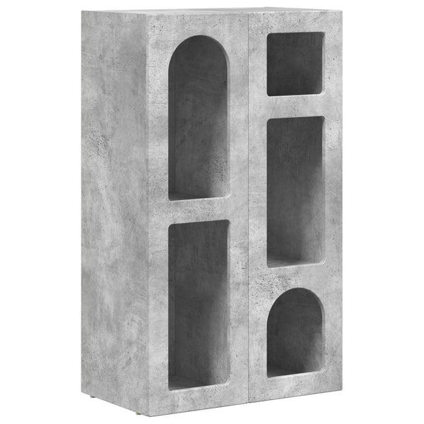vidaXL Buffet Gris Ciment 59 x 35 x 100,5 cm Bois d'ingénierie