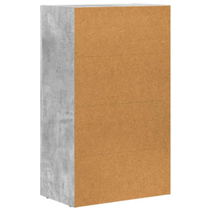 vidaXL Buffet Gris Ciment 59 x 35 x 100,5 cm Bois d'ingénierie