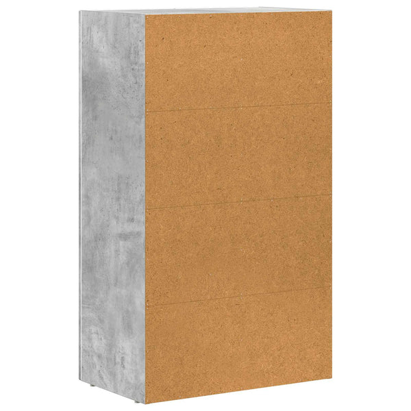 vidaXL Buffet Gris Ciment 59 x 35 x 100,5 cm Bois d'ingénierie