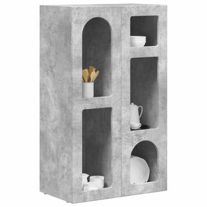vidaXL Buffet Gris Ciment 59 x 35 x 100,5 cm Bois d'ingénierie