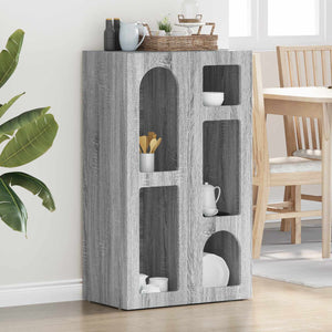 vidaXL Buffet bas gris Sonoma 59 x 35 x 100,5 cm, bois d'ingénierie