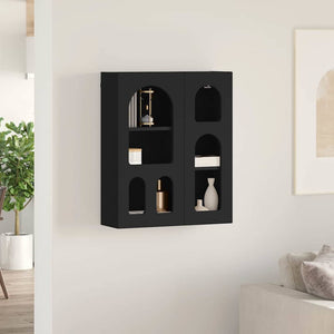 Hängeschrank Schwarz mit Regal