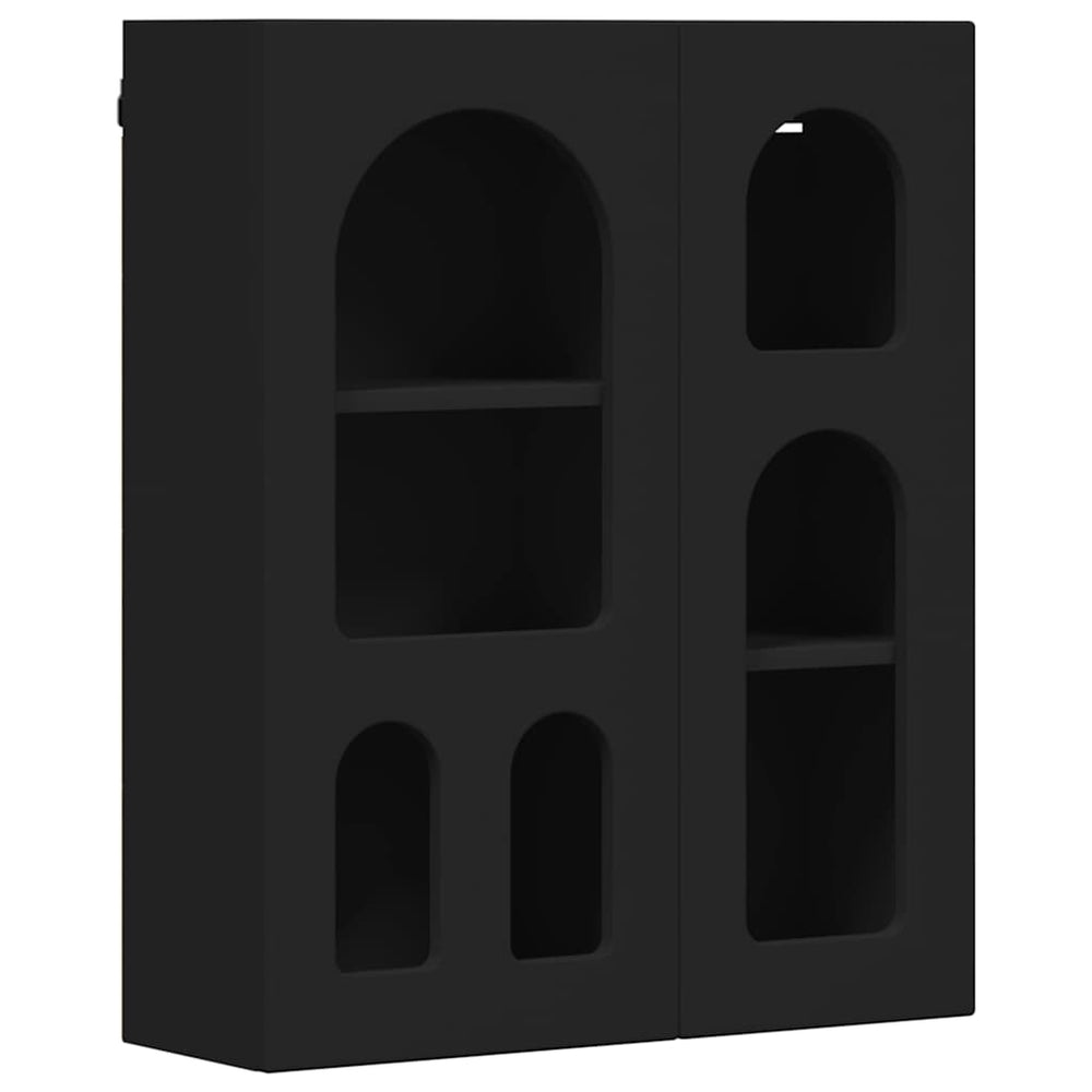 Hängeschrank Schwarz mit Regal