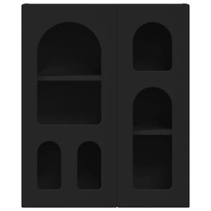 Hängeschrank Schwarz mit Regal