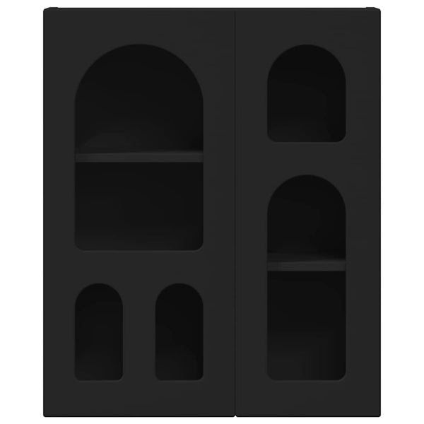 Hängeschrank Schwarz mit Regal