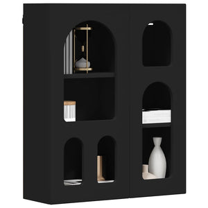 Hängeschrank Schwarz mit Regal