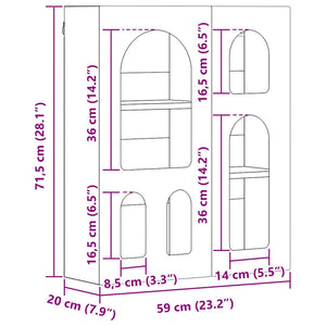 Hängeschrank Sonoma-Eiche 59x20x71,5cm