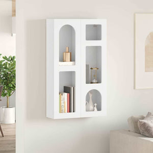 Hängeschrank Weiß mit Regal 59x20x100cm
