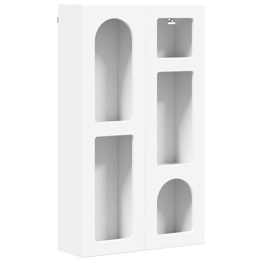Hängeschrank Weiß mit Regal 59x20x100cm