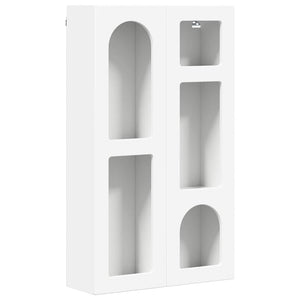 Hängeschrank Weiß mit Regal 59x20x100cm