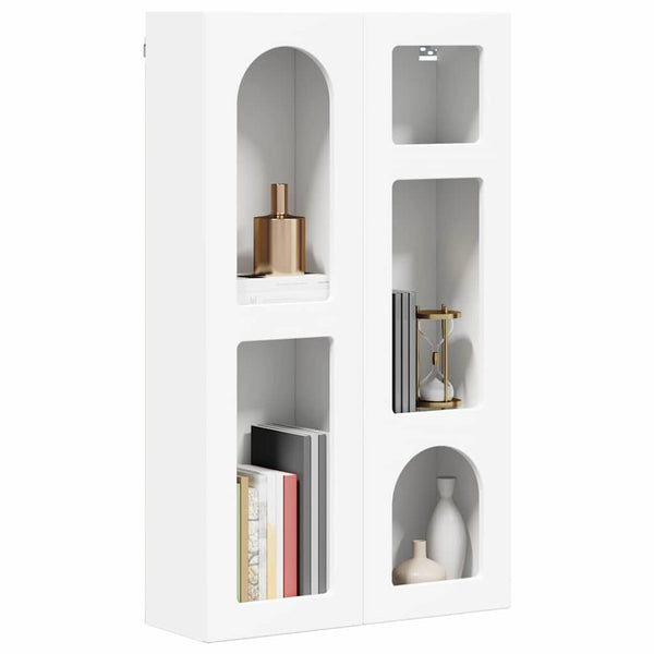 Hängeschrank Weiß mit Regal 59x20x100cm