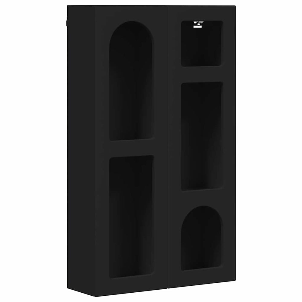 vidaXL Wall Cabinet with Shelf Black 59 x 20 x 100 cm Engineered Wood