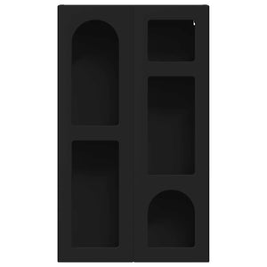 Hängeschrank Schwarz mit Regal 59x20x100cm
