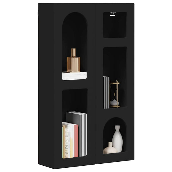 Hängeschrank Schwarz mit Regal 59x20x100cm