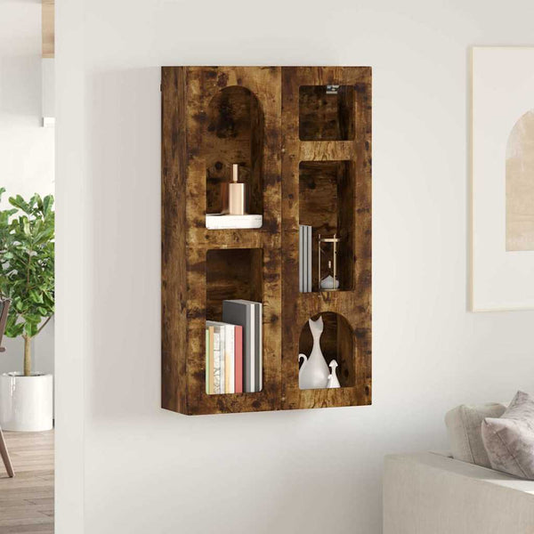 vidaXL Armoire murale Chêne fumé 59 x 20 x 100 cm Bois d'ingénierie