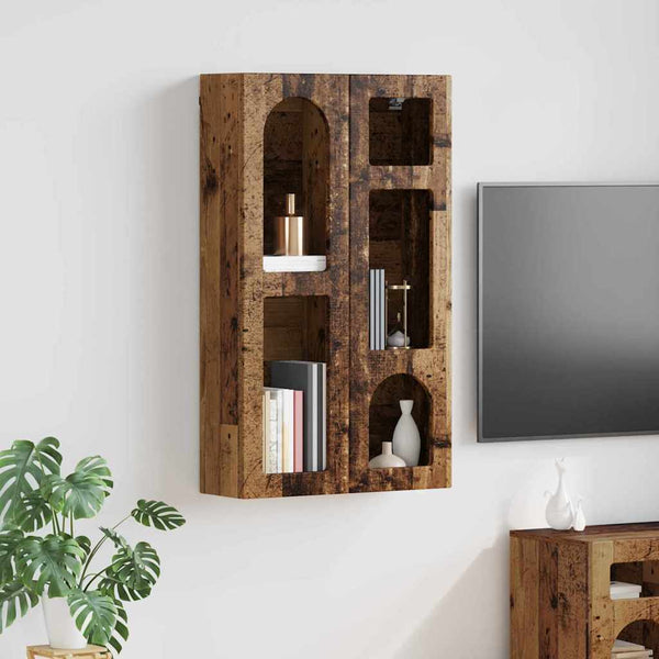 Hängeschrank Altholz mit Regal 59x20x100cm