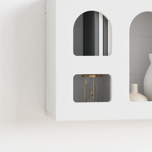 Hängeschrank Weiß mit Regal, 60 cm