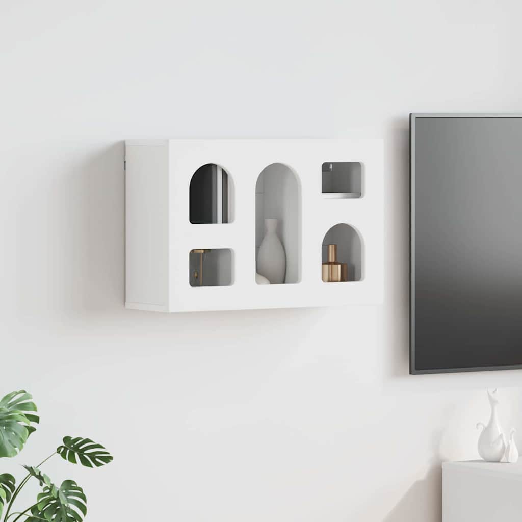 Hängeschrank Weiß mit Regal, 60 cm