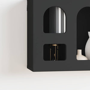 Hängeschrank Schwarz mit Regal 60x20x40cm
