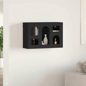 Hängeschrank Schwarz mit Regal 60x20x40cm