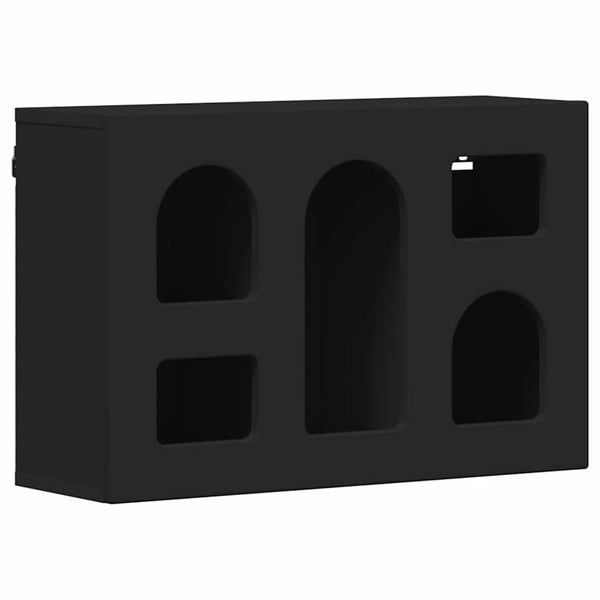 Hängeschrank Schwarz mit Regal 60x20x40cm