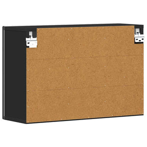 Hängeschrank Schwarz mit Regal 60x20x40cm