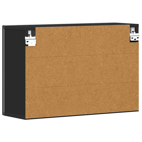 Hängeschrank Schwarz mit Regal 60x20x40cm