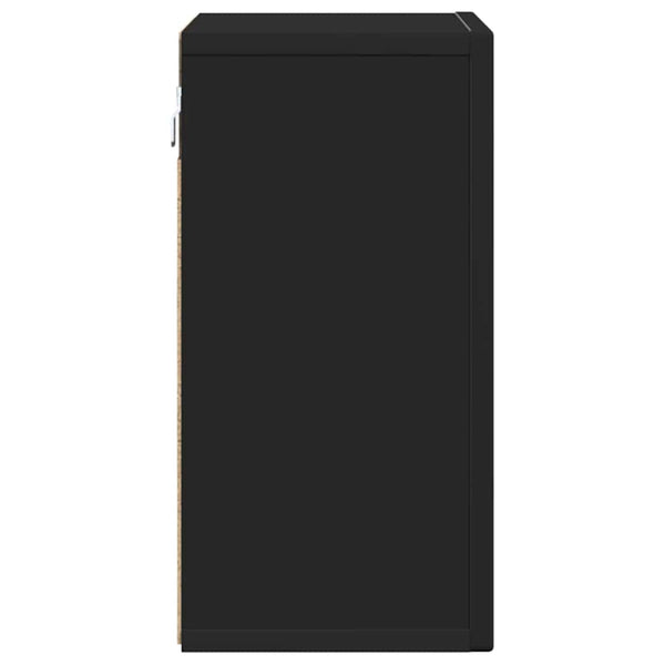 Hängeschrank Schwarz mit Regal 60x20x40cm