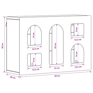 vidaXL Armoire murale chêne Sonoma 60 x 20 x 40 cm bois d'ingénierie