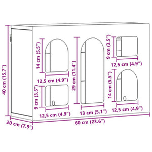 Hängeschrank Beton Grau 60x20x40cm