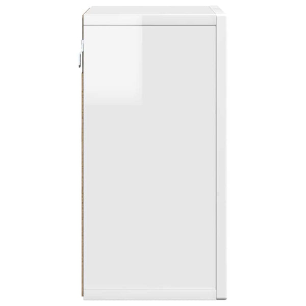 Hängeschrank Weiß Hochglanz 60x20x40cm