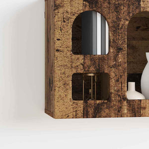 Hängeschrank Altholz mit Regal 60x40 cm