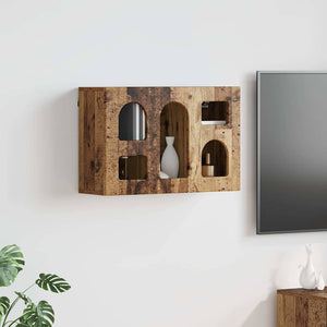 Hängeschrank Altholz mit Regal 60x40 cm