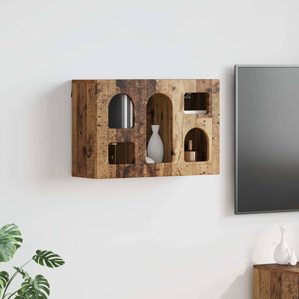 Hängeschrank Altholz mit Regal 60x40 cm