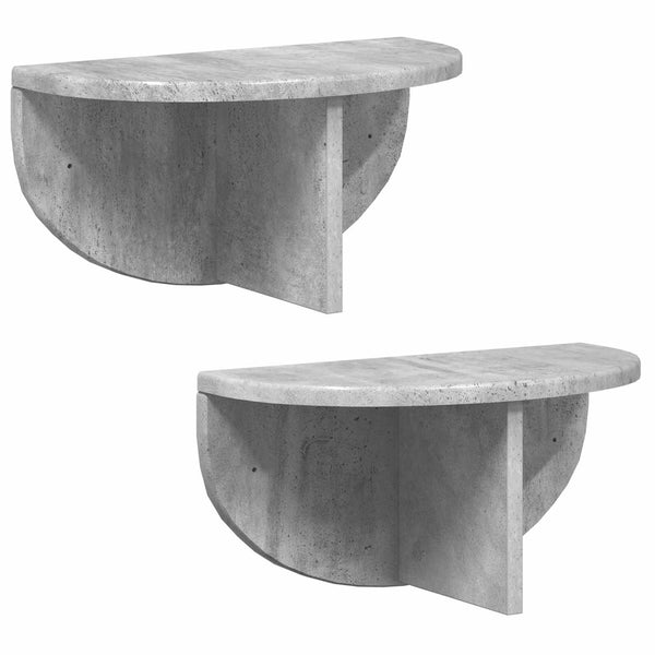 Wandregal 2er Set Beton Grau