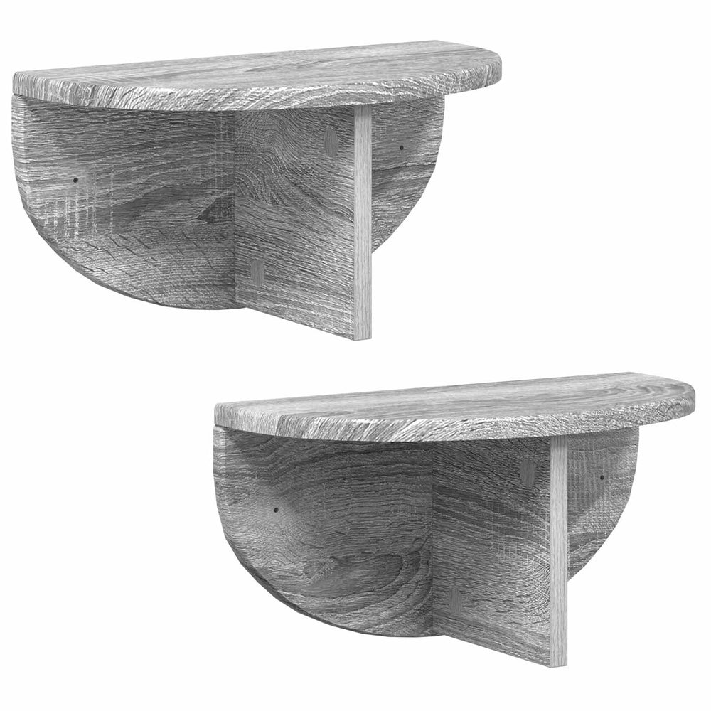Graues Wandregal Sonoma 2er-Set